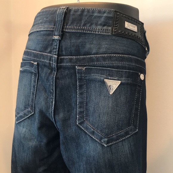 Guess premium daredevil bootcut. Deep indigo wash. Very dressy. - Picture 5 of 16